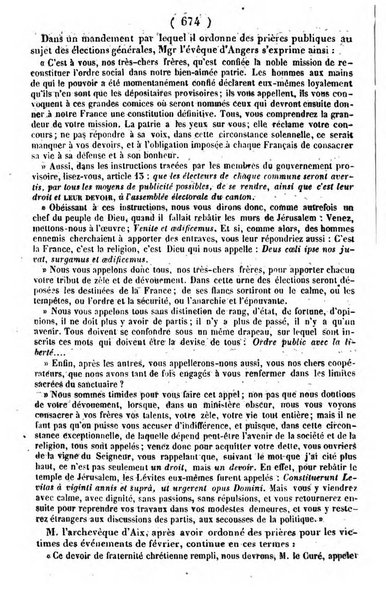 L'ami de la religion journal et revue ecclesiastique, politique et litteraire