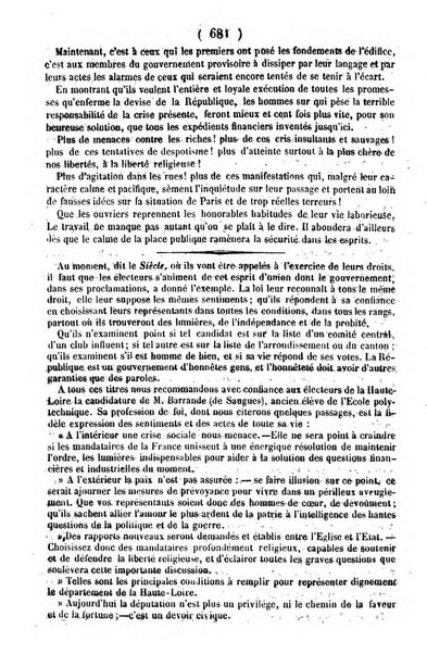 L'ami de la religion journal et revue ecclesiastique, politique et litteraire