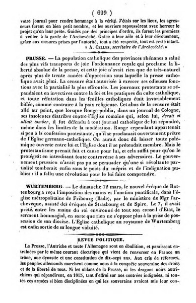 L'ami de la religion journal et revue ecclesiastique, politique et litteraire