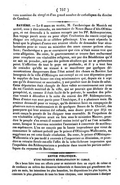 L'ami de la religion journal et revue ecclesiastique, politique et litteraire