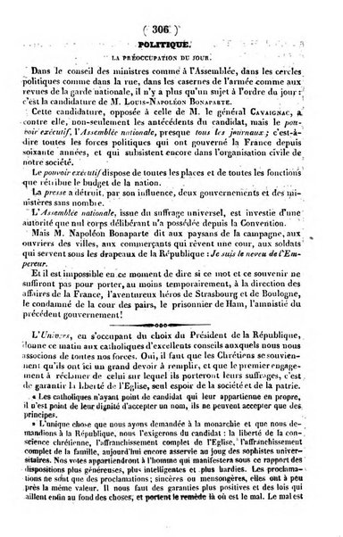 L'ami de la religion journal et revue ecclesiastique, politique et litteraire