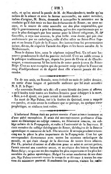 L'ami de la religion journal et revue ecclesiastique, politique et litteraire