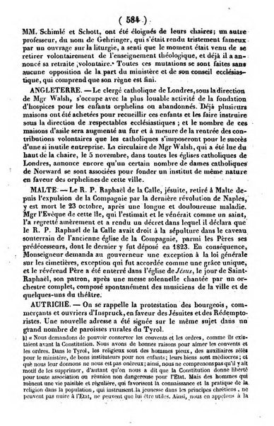 L'ami de la religion journal et revue ecclesiastique, politique et litteraire