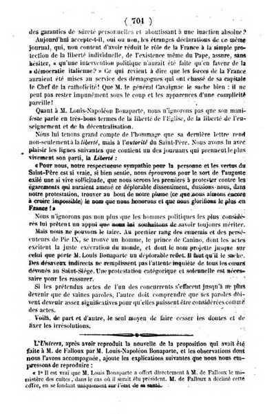 L'ami de la religion journal et revue ecclesiastique, politique et litteraire