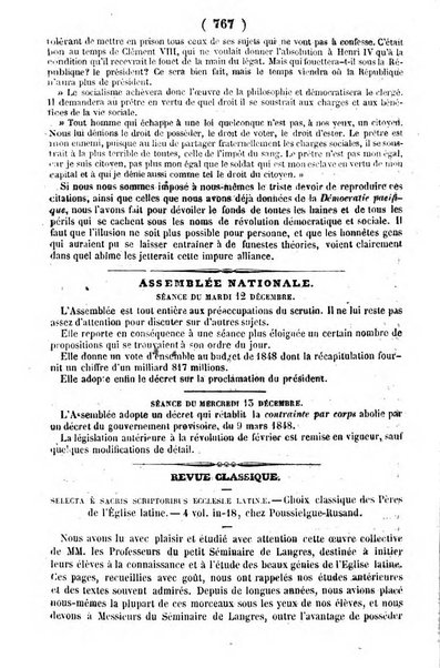 L'ami de la religion journal et revue ecclesiastique, politique et litteraire