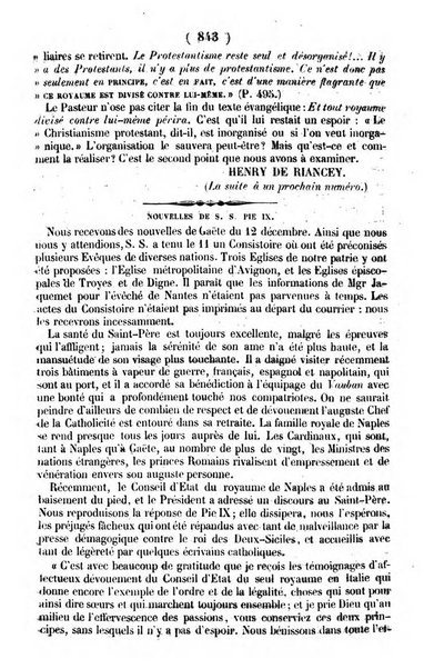 L'ami de la religion journal et revue ecclesiastique, politique et litteraire