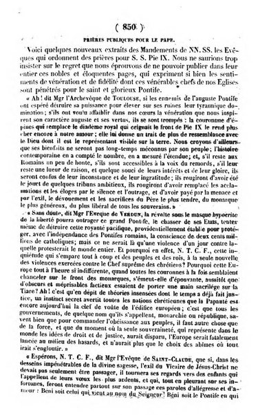 L'ami de la religion journal et revue ecclesiastique, politique et litteraire