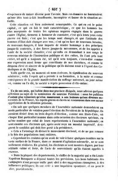 L'ami de la religion journal et revue ecclesiastique, politique et litteraire