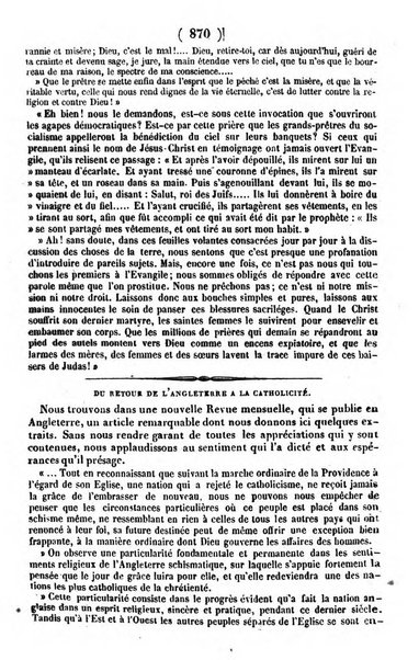 L'ami de la religion journal et revue ecclesiastique, politique et litteraire