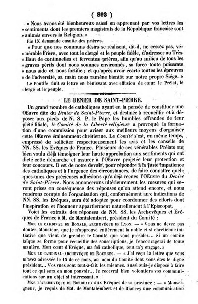 L'ami de la religion journal et revue ecclesiastique, politique et litteraire