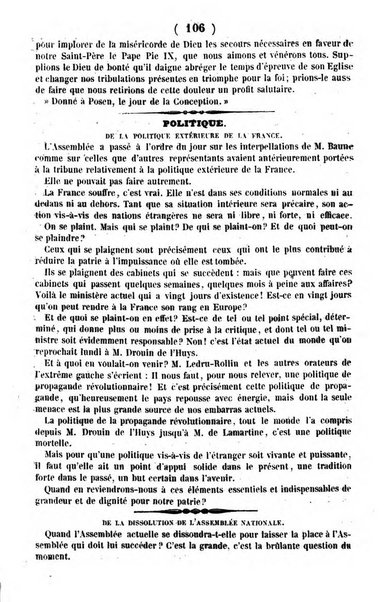 L'ami de la religion journal et revue ecclesiastique, politique et litteraire