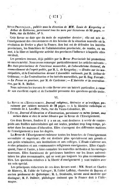 L'ami de la religion journal et revue ecclesiastique, politique et litteraire