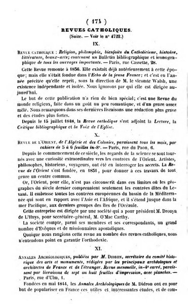 L'ami de la religion journal et revue ecclesiastique, politique et litteraire