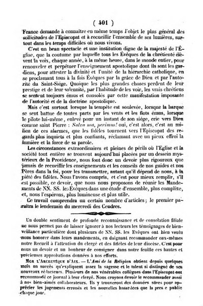 L'ami de la religion journal et revue ecclesiastique, politique et litteraire