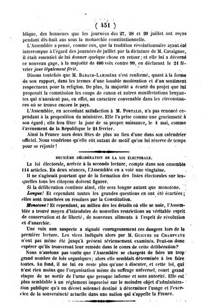 L'ami de la religion journal et revue ecclesiastique, politique et litteraire