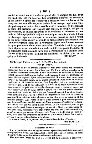 L'ami de la religion journal et revue ecclesiastique, politique et litteraire