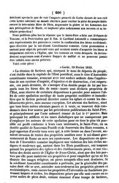 L'ami de la religion journal et revue ecclesiastique, politique et litteraire