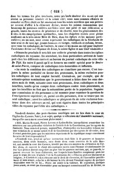 L'ami de la religion journal et revue ecclesiastique, politique et litteraire