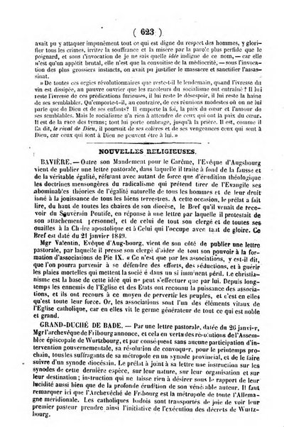 L'ami de la religion journal et revue ecclesiastique, politique et litteraire