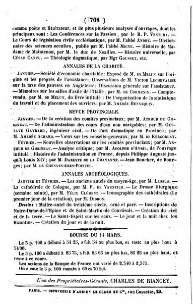 L'ami de la religion journal et revue ecclesiastique, politique et litteraire