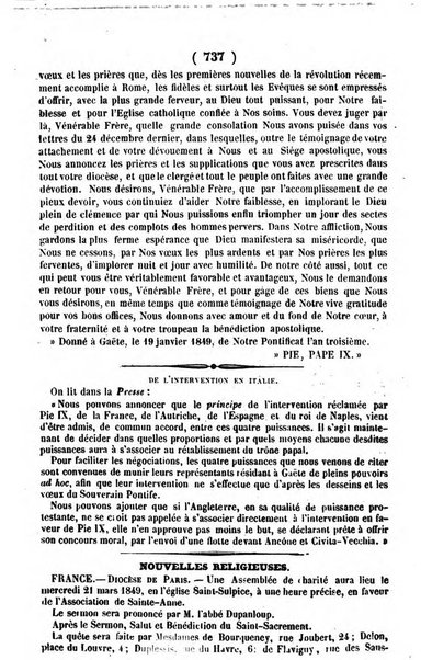 L'ami de la religion journal et revue ecclesiastique, politique et litteraire