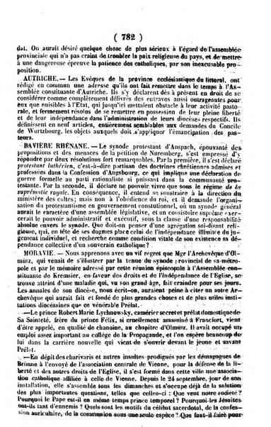 L'ami de la religion journal et revue ecclesiastique, politique et litteraire