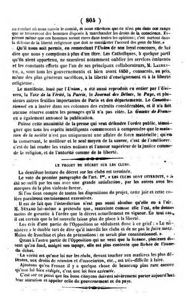 L'ami de la religion journal et revue ecclesiastique, politique et litteraire