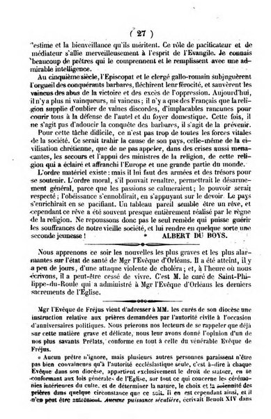 L'ami de la religion journal et revue ecclesiastique, politique et litteraire