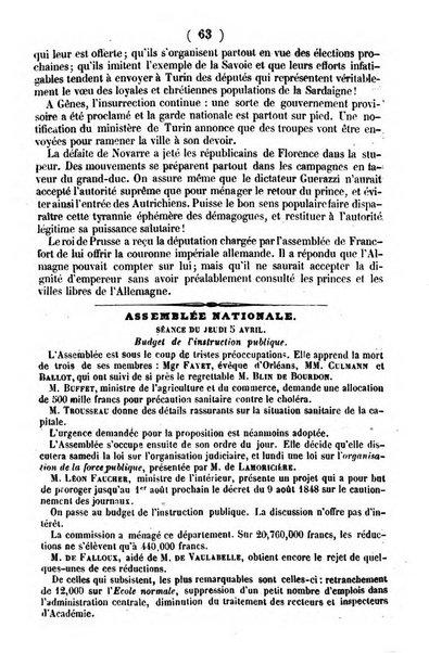 L'ami de la religion journal et revue ecclesiastique, politique et litteraire