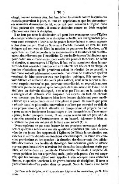 L'ami de la religion journal et revue ecclesiastique, politique et litteraire