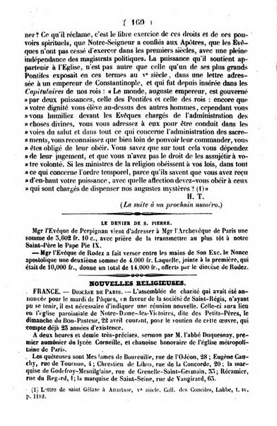 L'ami de la religion journal et revue ecclesiastique, politique et litteraire