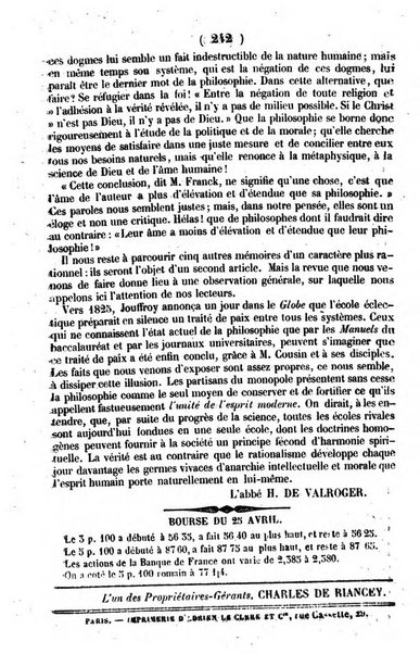 L'ami de la religion journal et revue ecclesiastique, politique et litteraire