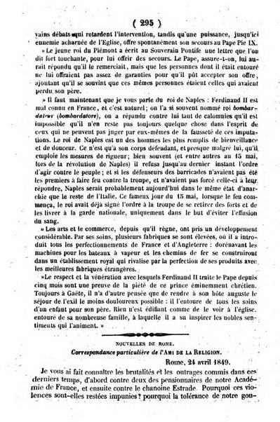 L'ami de la religion journal et revue ecclesiastique, politique et litteraire