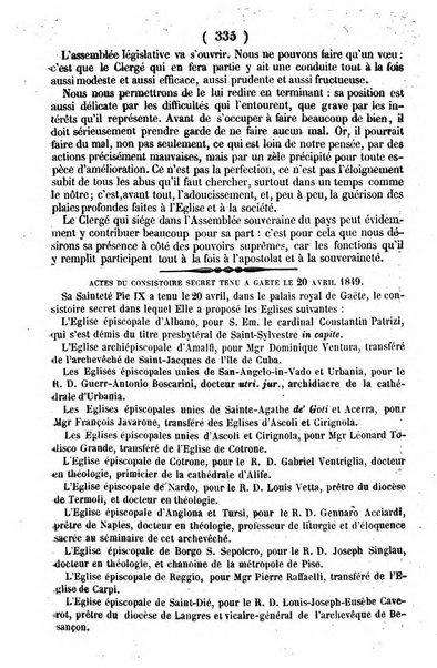 L'ami de la religion journal et revue ecclesiastique, politique et litteraire