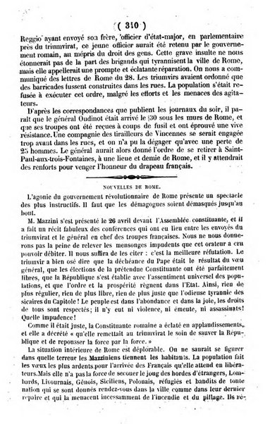 L'ami de la religion journal et revue ecclesiastique, politique et litteraire