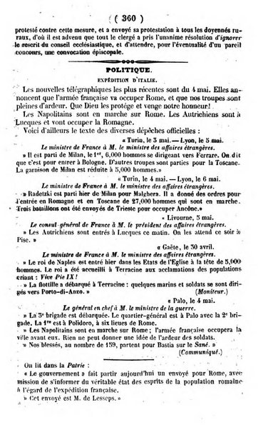 L'ami de la religion journal et revue ecclesiastique, politique et litteraire