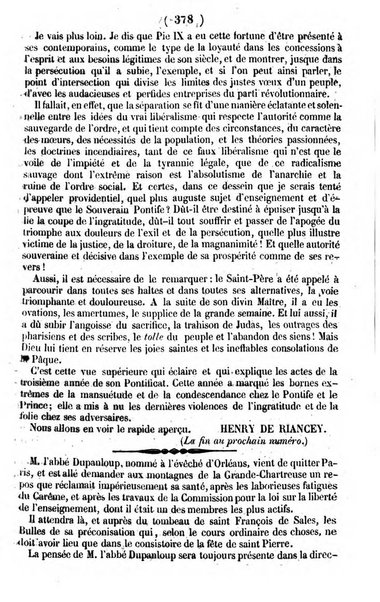 L'ami de la religion journal et revue ecclesiastique, politique et litteraire