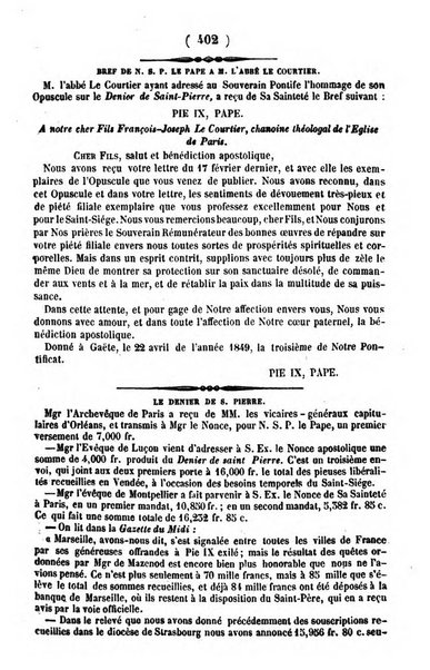 L'ami de la religion journal et revue ecclesiastique, politique et litteraire