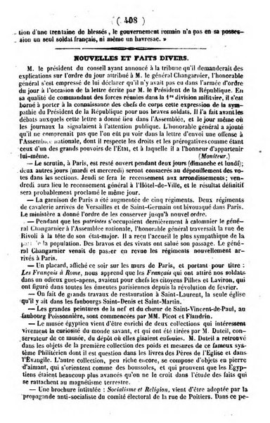 L'ami de la religion journal et revue ecclesiastique, politique et litteraire