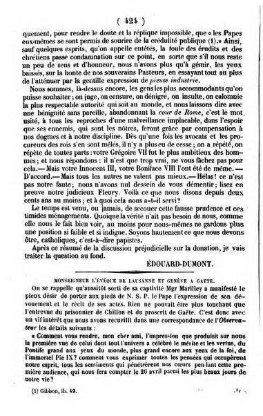 L'ami de la religion journal et revue ecclesiastique, politique et litteraire