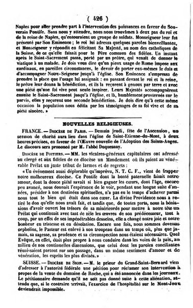 L'ami de la religion journal et revue ecclesiastique, politique et litteraire