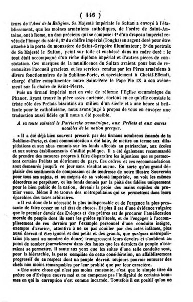 L'ami de la religion journal et revue ecclesiastique, politique et litteraire