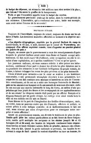 L'ami de la religion journal et revue ecclesiastique, politique et litteraire