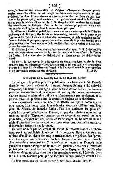 L'ami de la religion journal et revue ecclesiastique, politique et litteraire