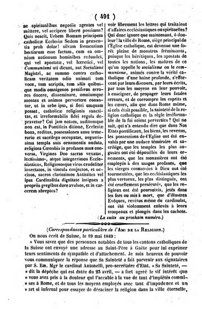 L'ami de la religion journal et revue ecclesiastique, politique et litteraire