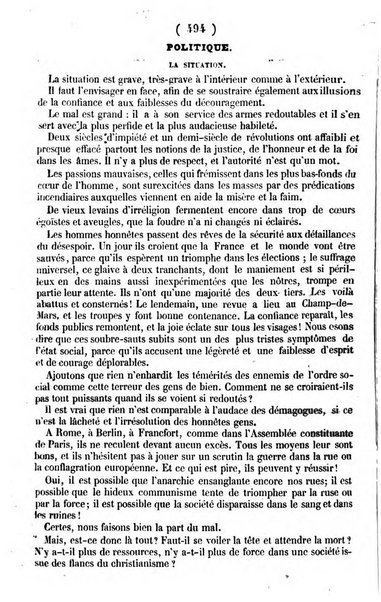 L'ami de la religion journal et revue ecclesiastique, politique et litteraire