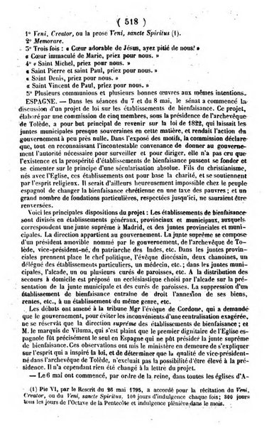 L'ami de la religion journal et revue ecclesiastique, politique et litteraire