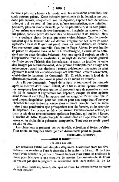 L'ami de la religion journal et revue ecclesiastique, politique et litteraire