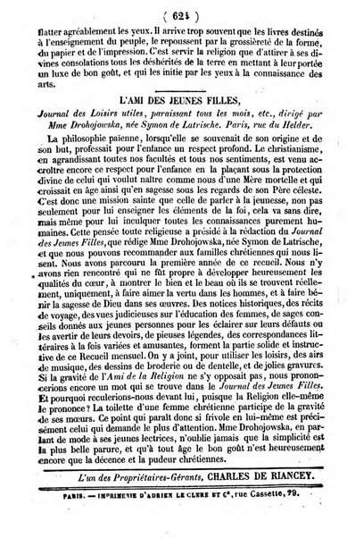 L'ami de la religion journal et revue ecclesiastique, politique et litteraire