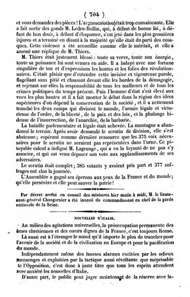 L'ami de la religion journal et revue ecclesiastique, politique et litteraire